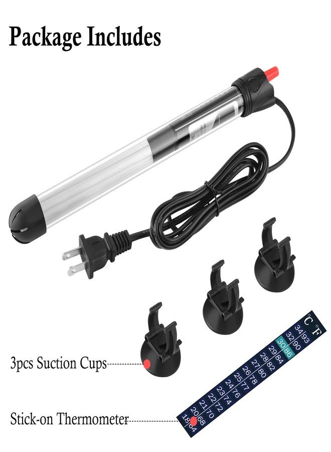 FEDOUR Aquarium Heater 50W 100W 300W, Submersible Glass Fish Tank Heater for Fresh and Salt Water (300W) - Image 4